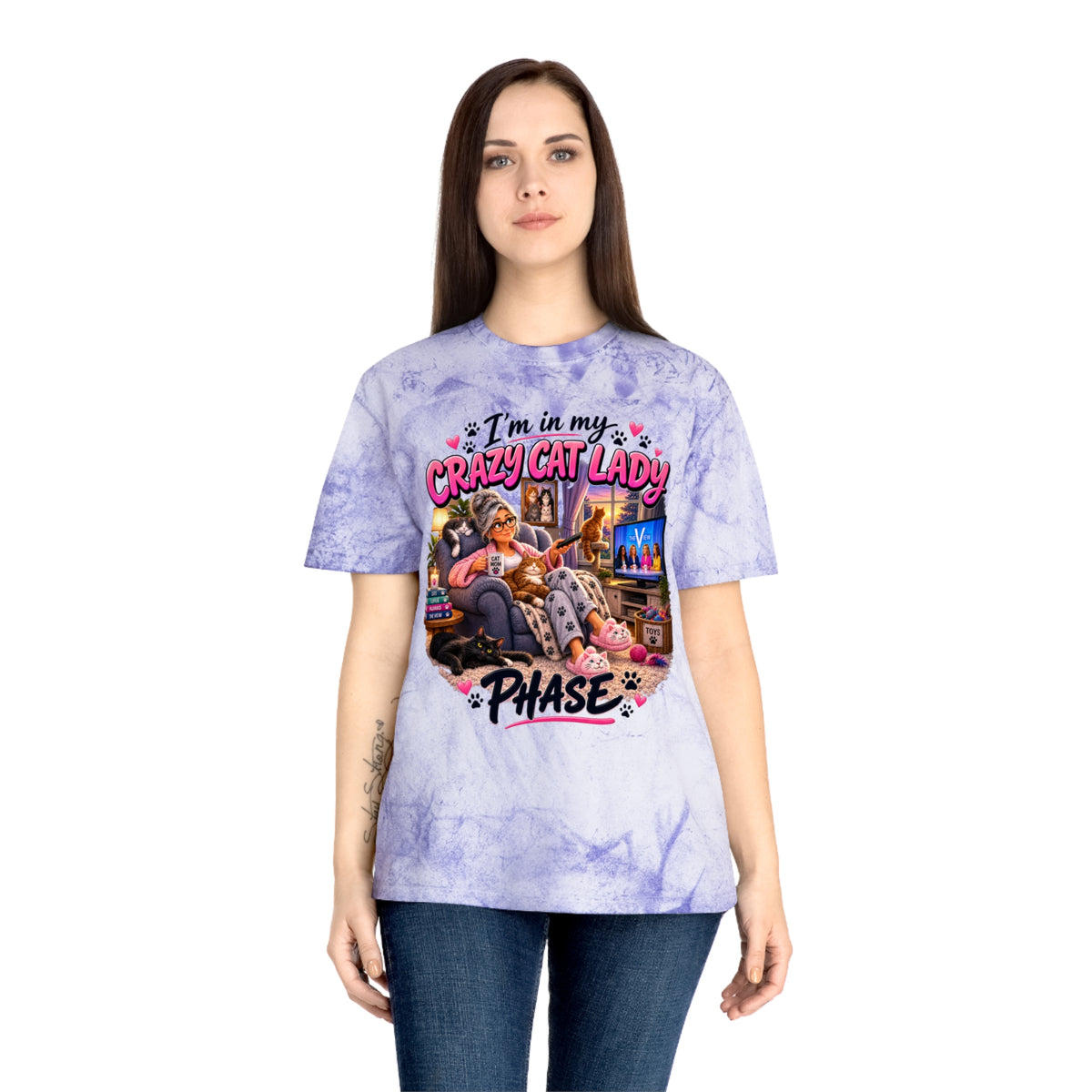 I’m in My Crazy Cat Lady Phase Funny Cat Mom Graphic T-Shirt