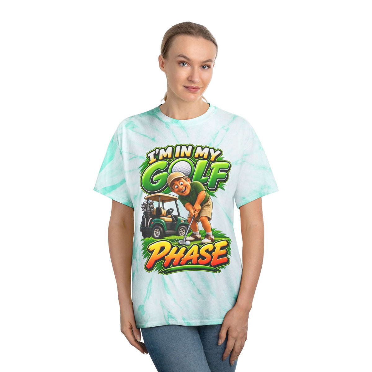 I'm In My Golf Phase Tie-Dye Tee — Funny Golfing Graphic Shirt