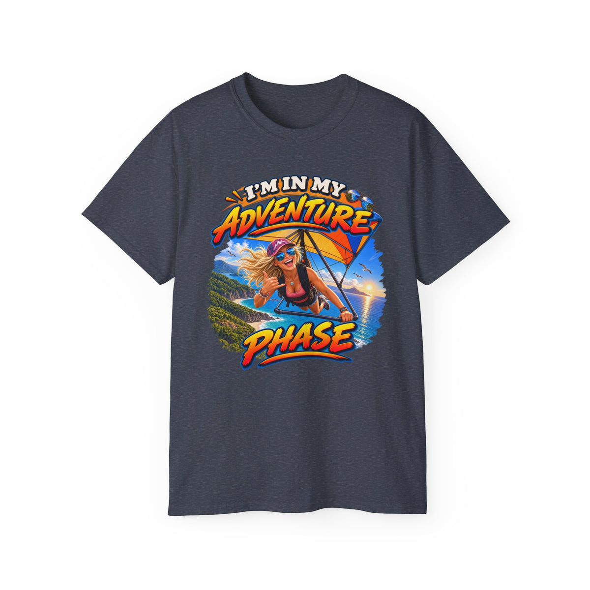 Adventure Phase Graphic Tee — "What Phase Are You In?" Beach Surf T-Shirt