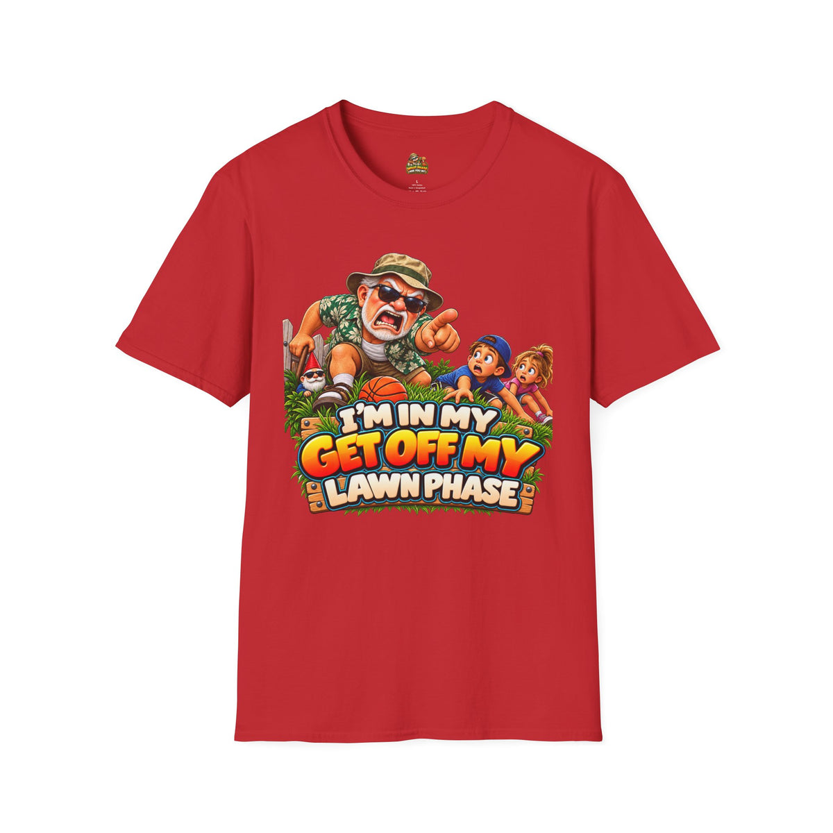 T-Shirt — "I'm in My Get Off My Lawn Phase" Funny Retro Gardening Tee