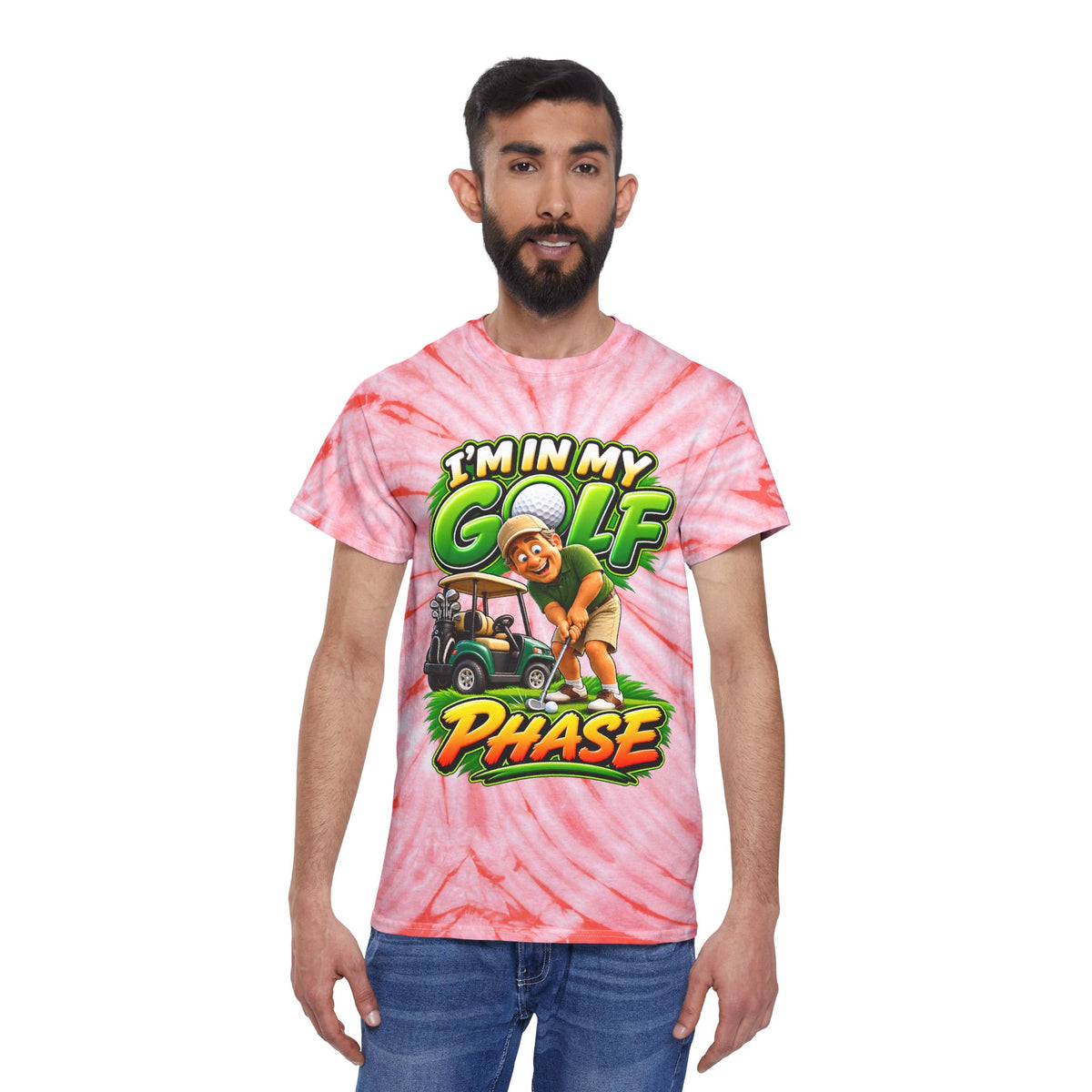 I'm In My Golf Phase Tie-Dye Tee — Funny Golfing Graphic Shirt