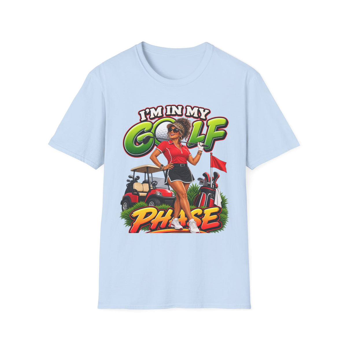Golf T‑Shirt — "I’m In My Golf Phase" / "What Phase Are You In?" Retro Golf Graphic Tee
