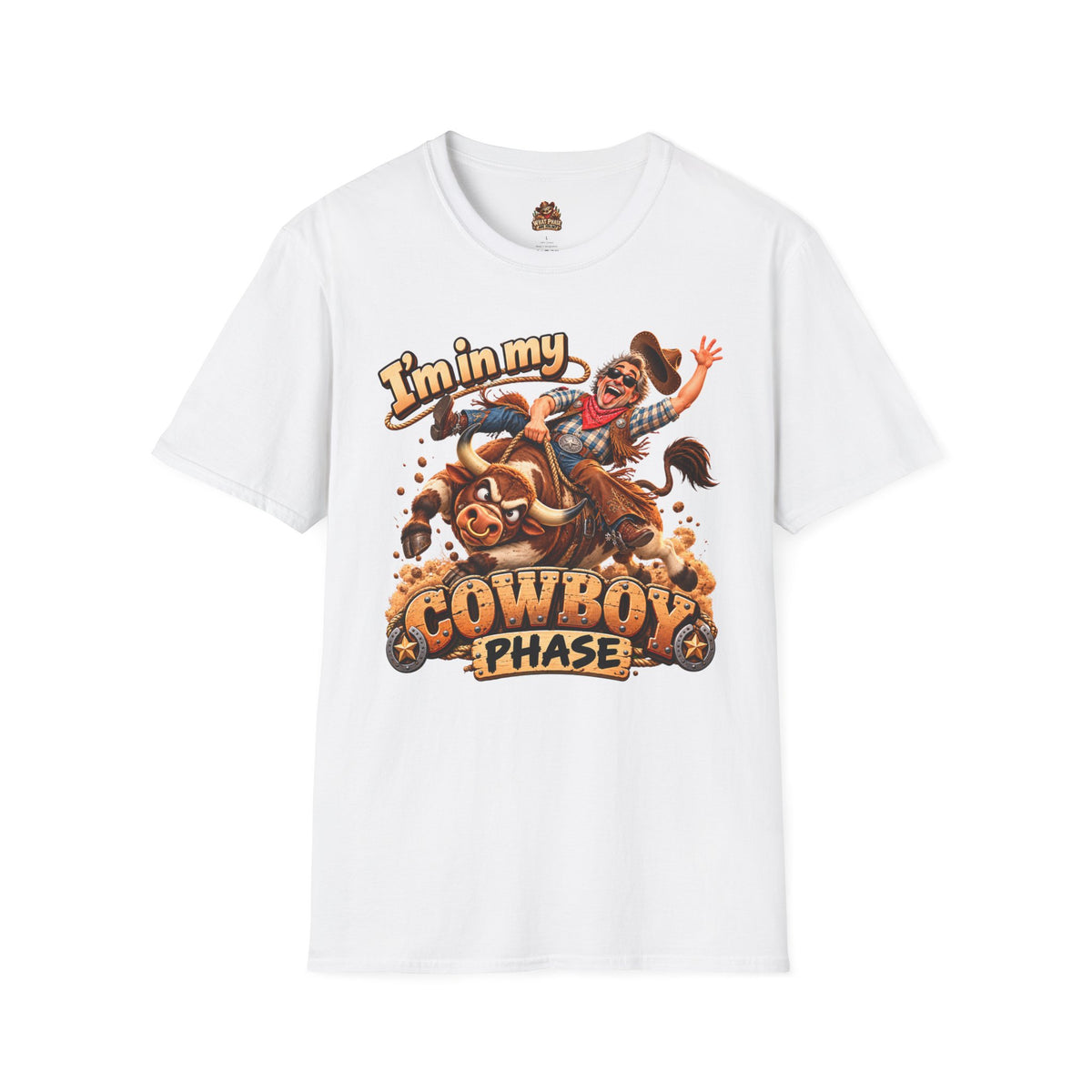 I’m in My Cowboy Phase Funny Bull Riding Graphic T-Shirt