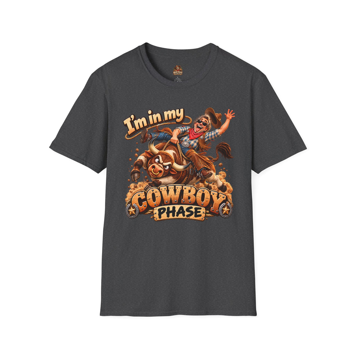 I’m in My Cowboy Phase Funny Bull Riding Graphic T-Shirt