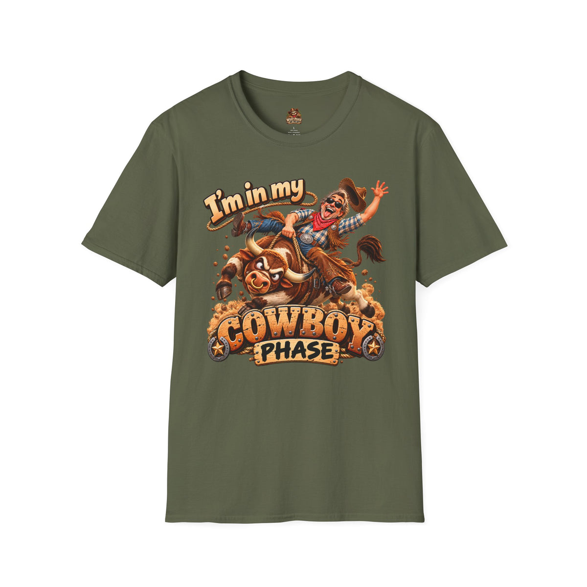 I’m in My Cowboy Phase Funny Bull Riding Graphic T-Shirt