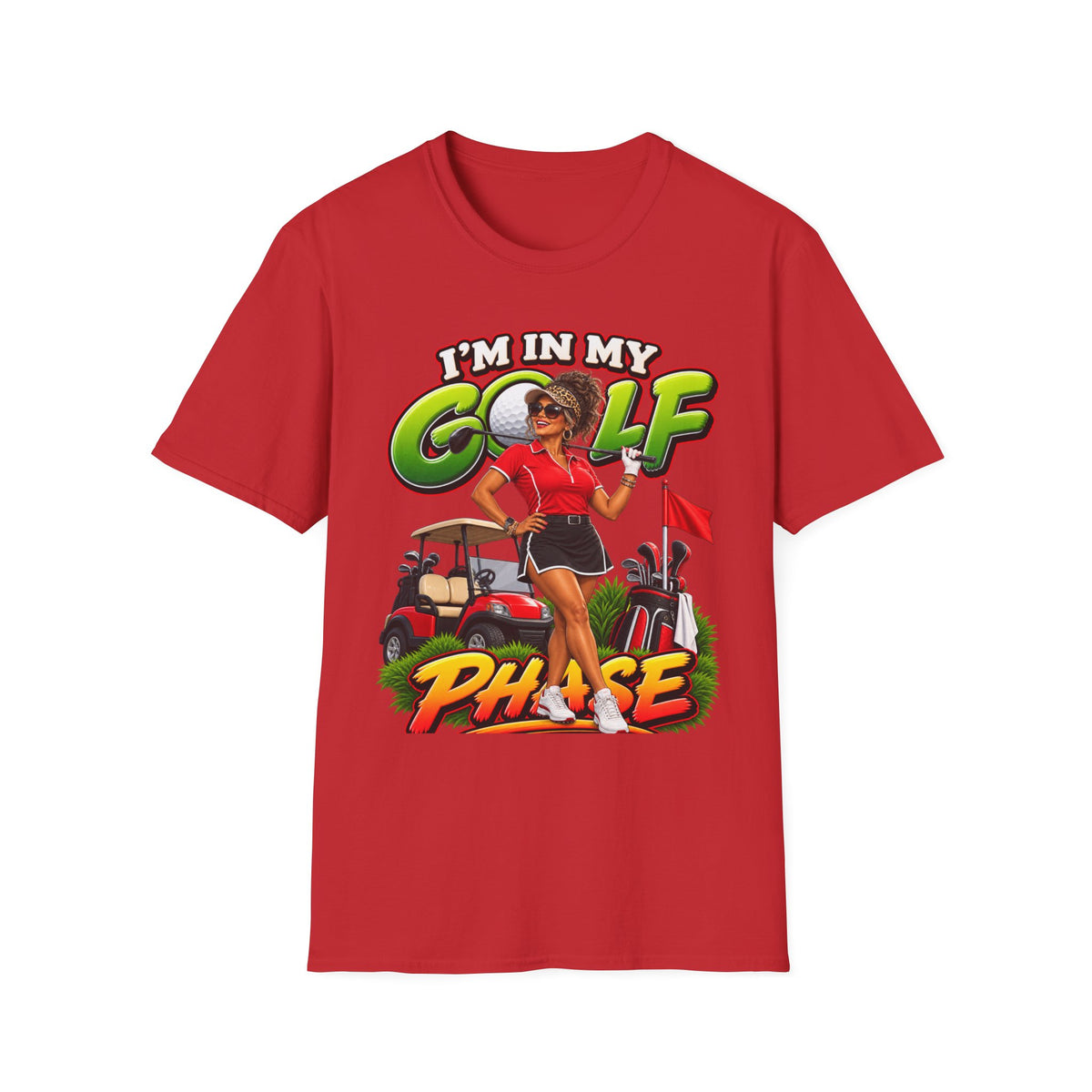 Golf T‑Shirt — "I’m In My Golf Phase" / "What Phase Are You In?" Retro Golf Graphic Tee