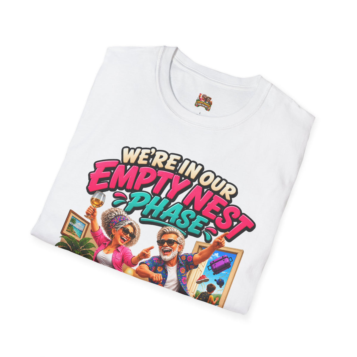 Empty Nest Phase T-Shirt — Fun Retro Parents Retirement Celebration Tee