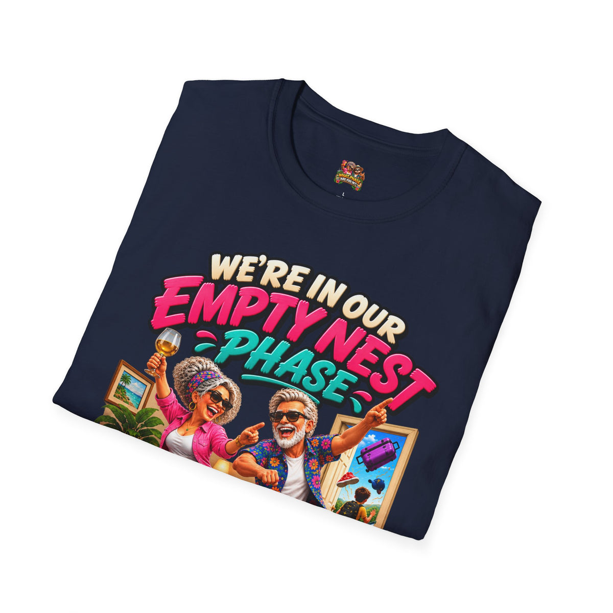Empty Nest Phase T-Shirt — Fun Retro Parents Retirement Celebration Tee