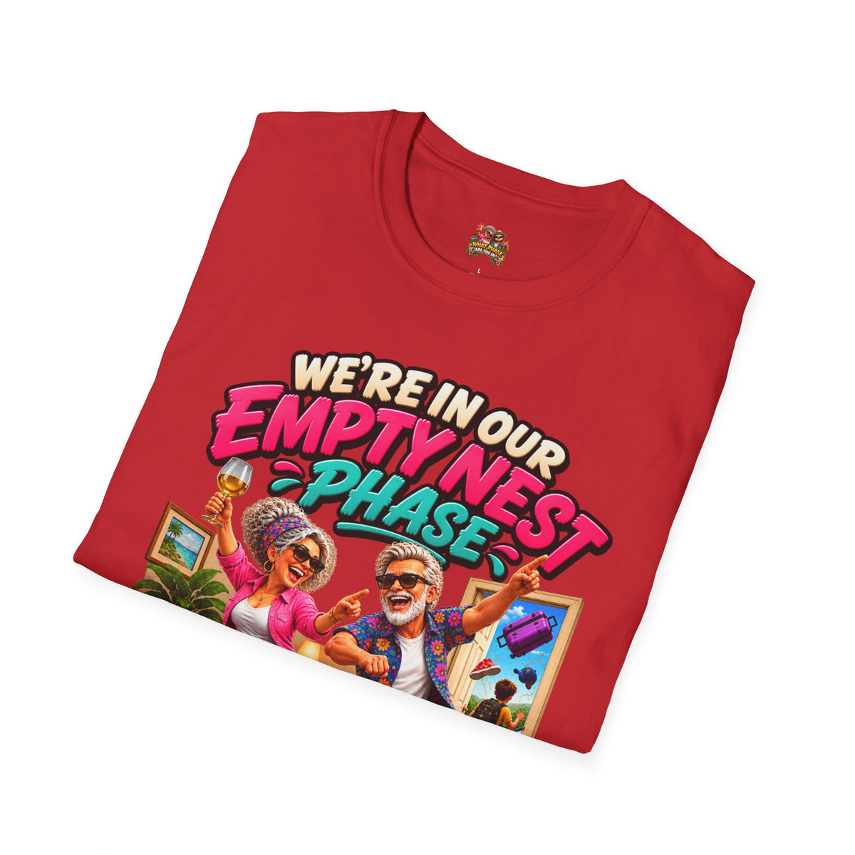 Empty Nest Phase T-Shirt — Fun Retro Parents Retirement Celebration Tee