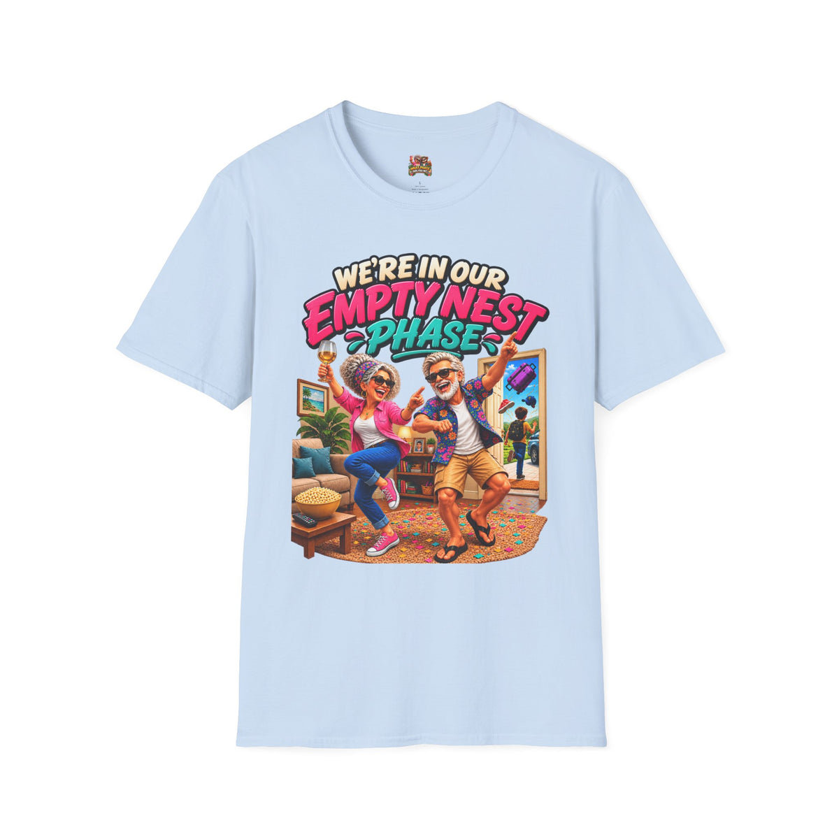 Empty Nest Phase T-Shirt — Fun Retro Parents Retirement Celebration Tee