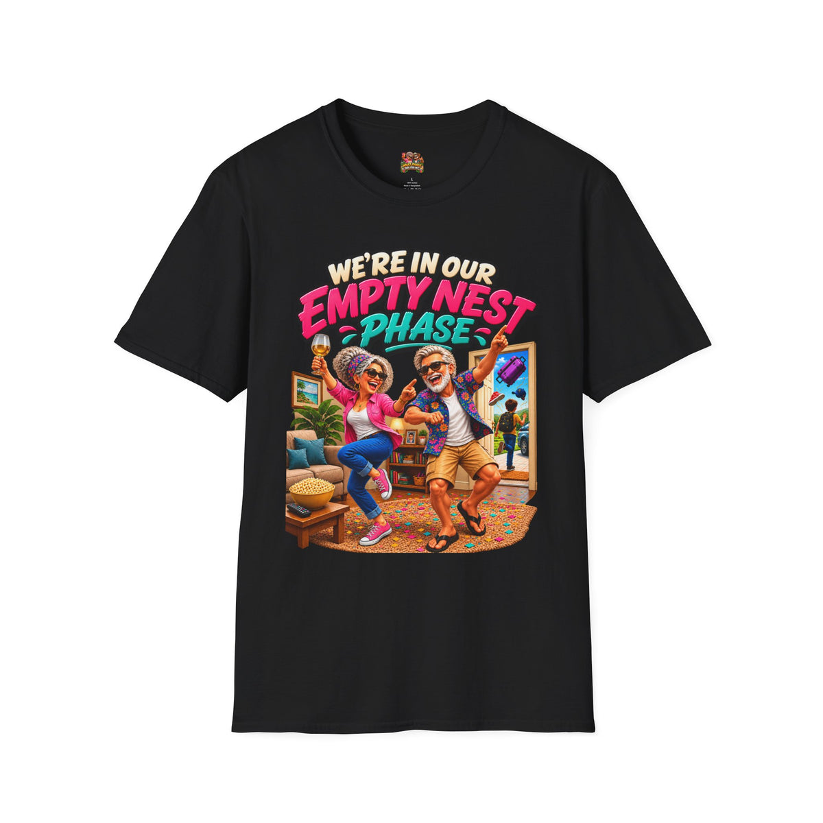 Empty Nest Phase T-Shirt — Fun Retro Parents Retirement Celebration Tee