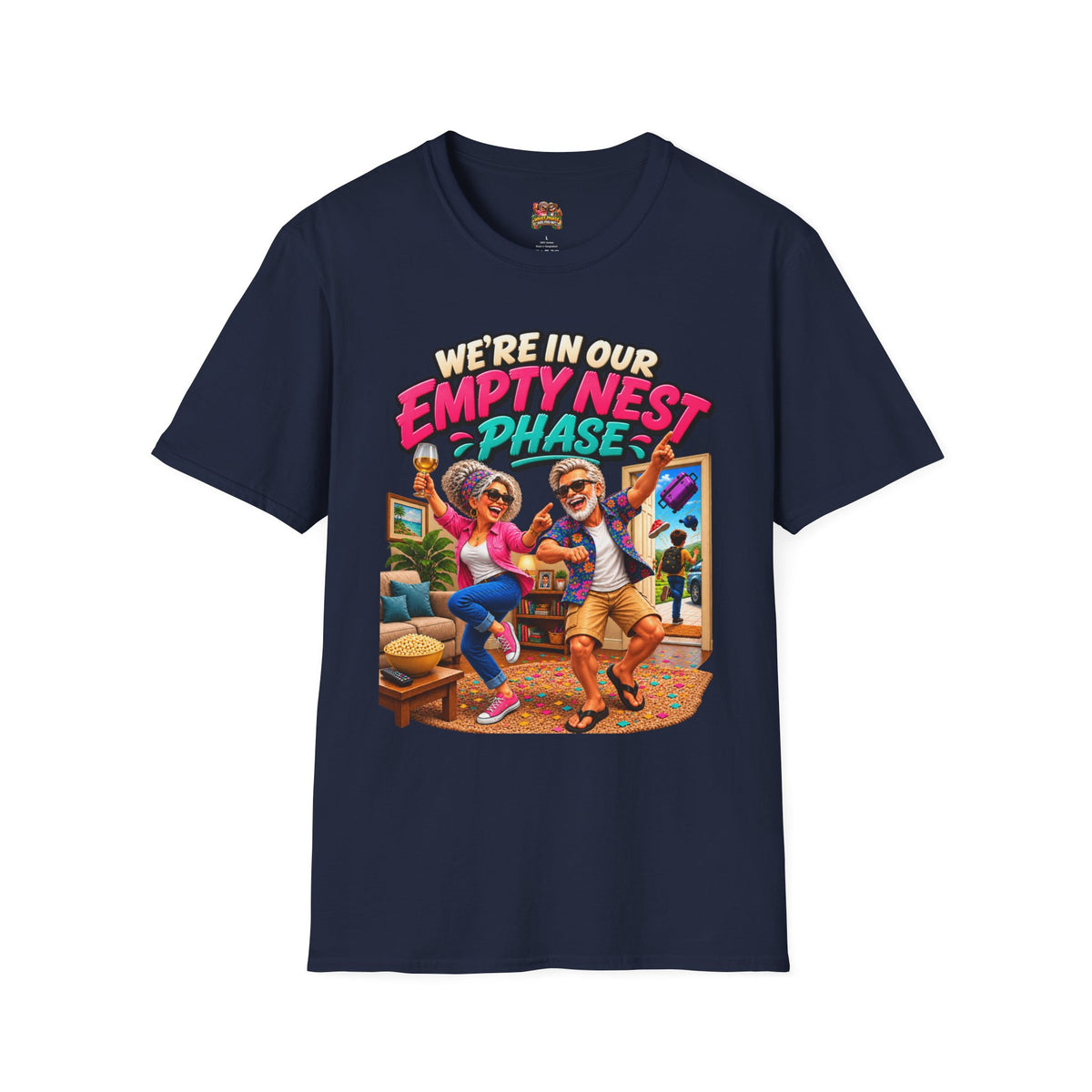 Empty Nest Phase T-Shirt — Fun Retro Parents Retirement Celebration Tee