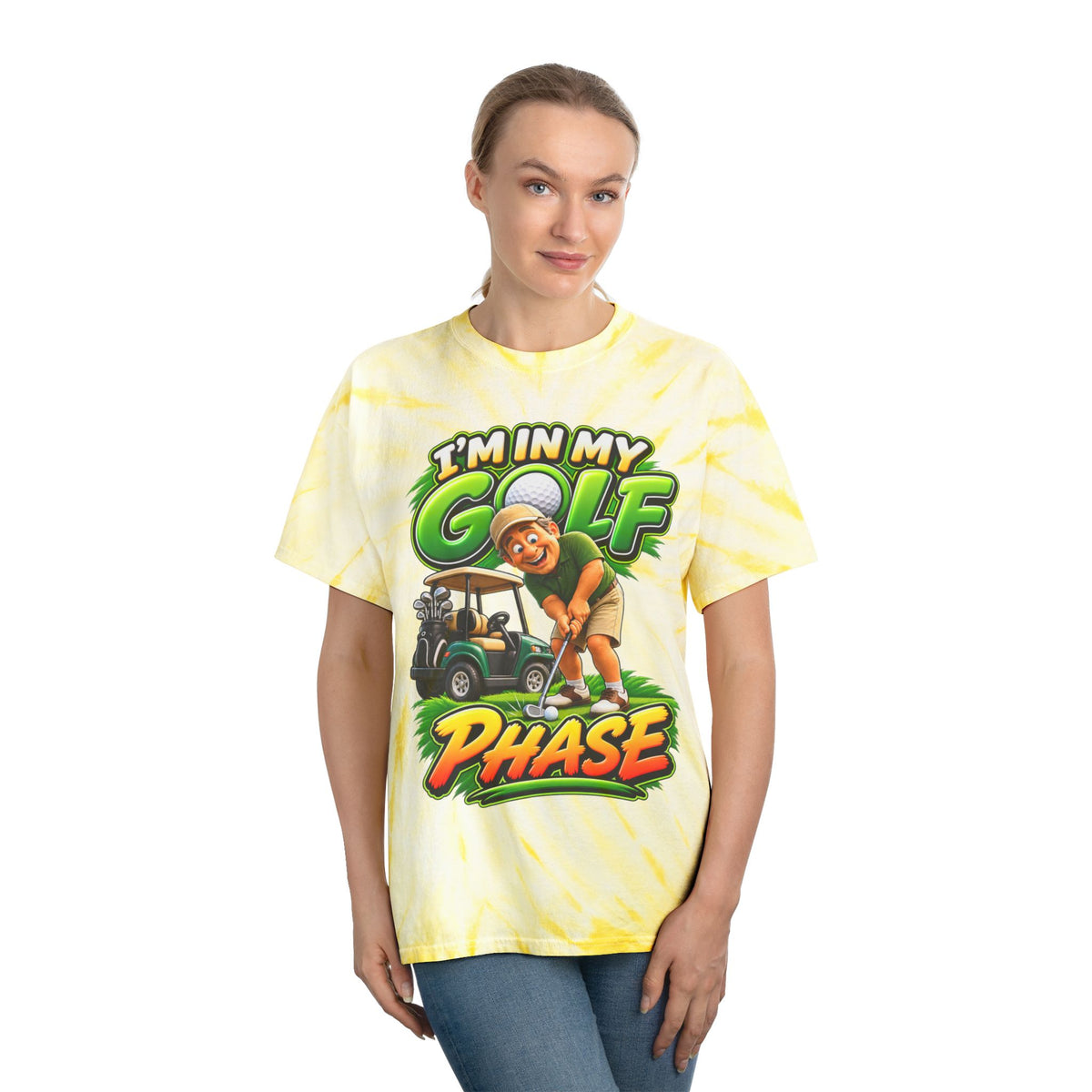 I'm In My Golf Phase Tie-Dye Tee — Funny Golfing Graphic Shirt