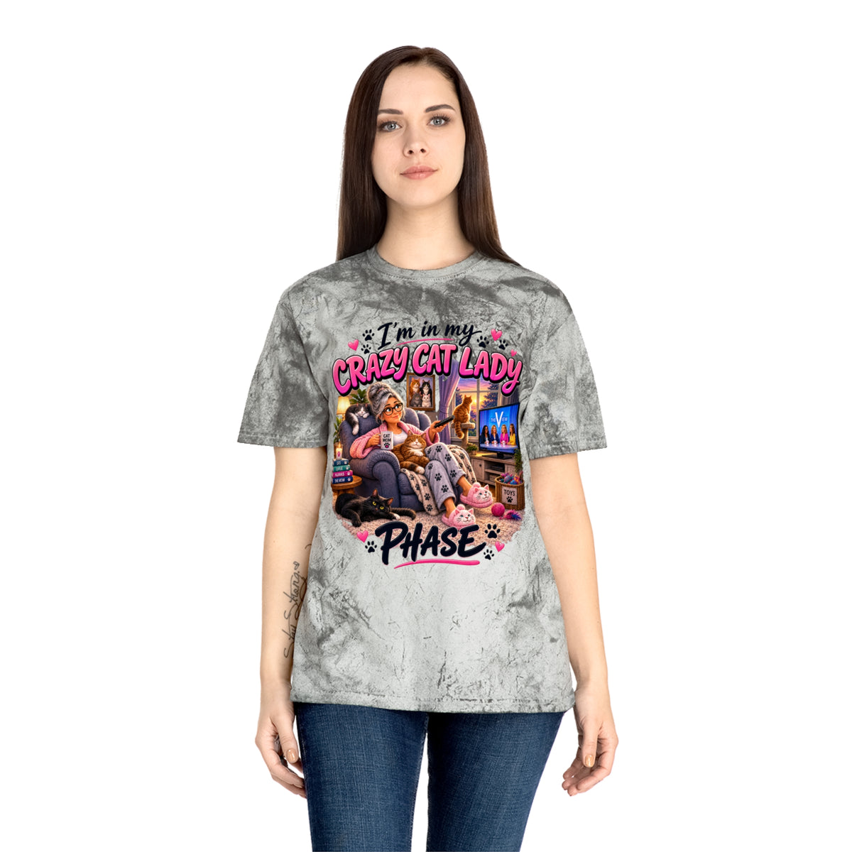 I’m in My Crazy Cat Lady Phase Funny Cat Mom Graphic T-Shirt