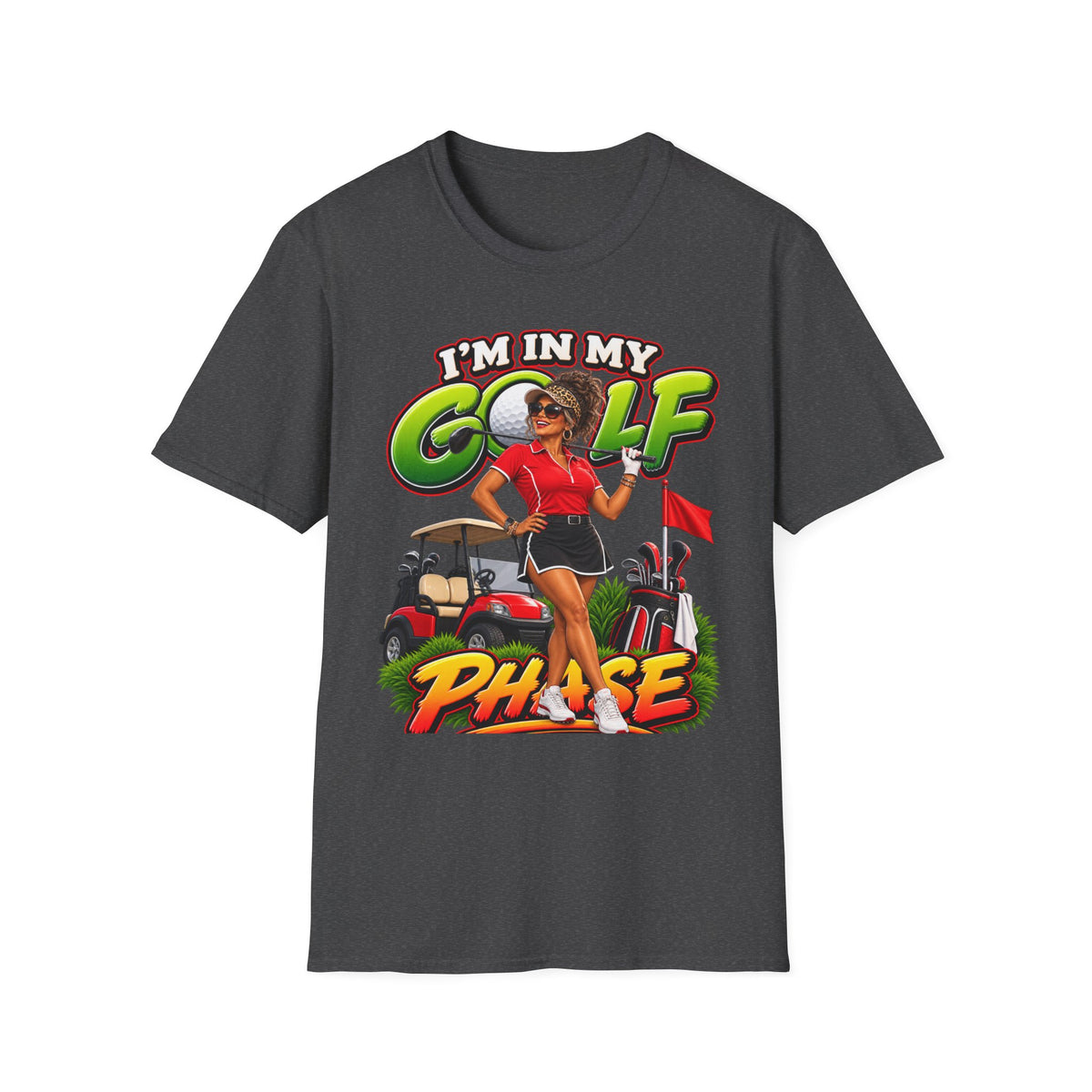 Golf T‑Shirt — "I’m In My Golf Phase" / "What Phase Are You In?" Retro Golf Graphic Tee