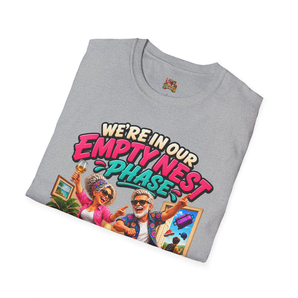 Empty Nest Phase T-Shirt — Fun Retro Parents Retirement Celebration Tee
