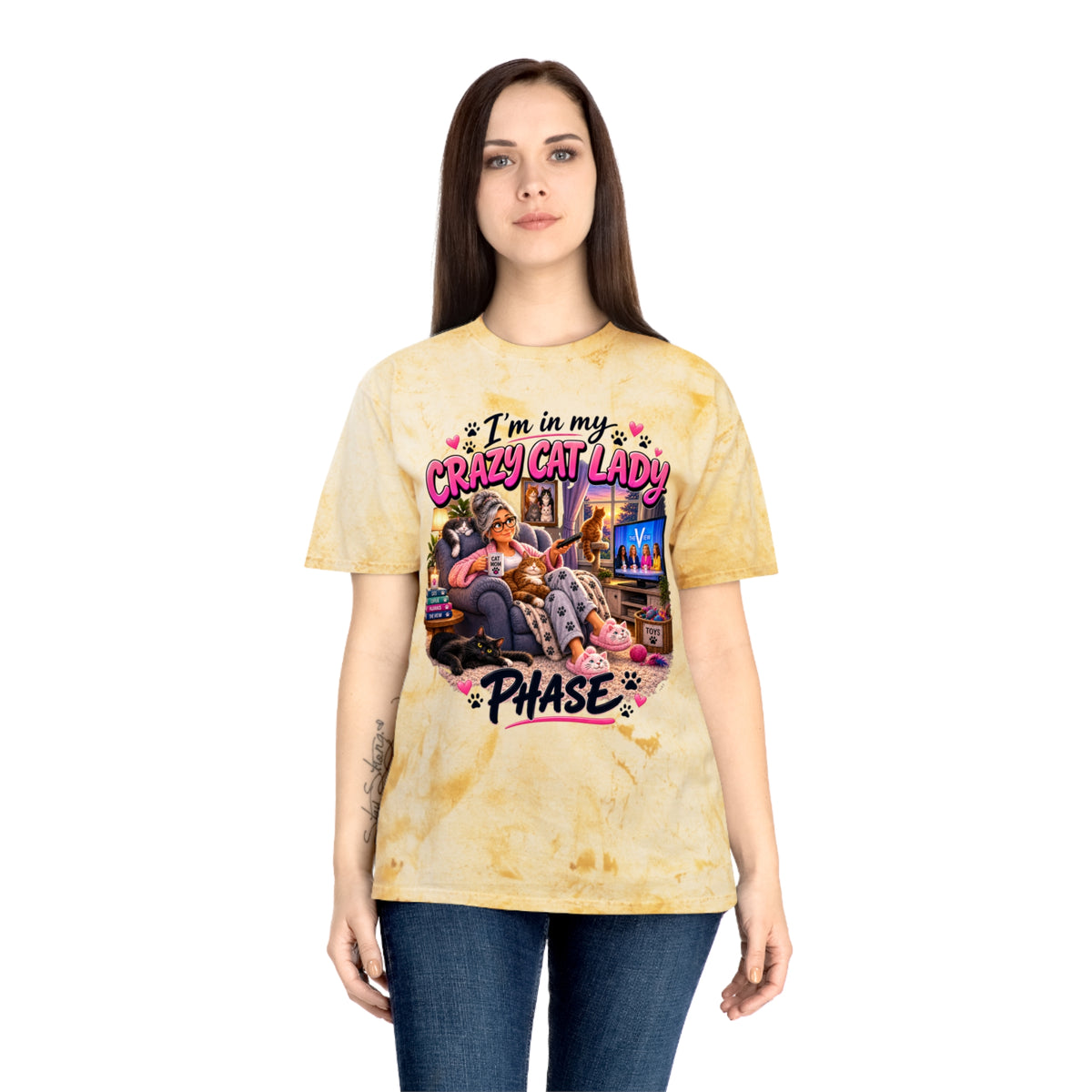 I’m in My Crazy Cat Lady Phase Funny Cat Mom Graphic T-Shirt
