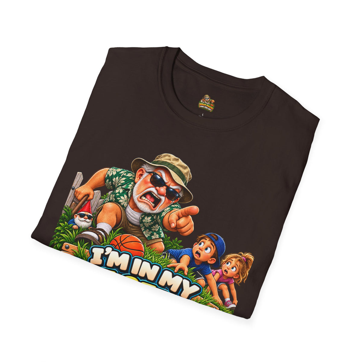 T-Shirt — "I'm in My Get Off My Lawn Phase" Funny Retro Gardening Tee