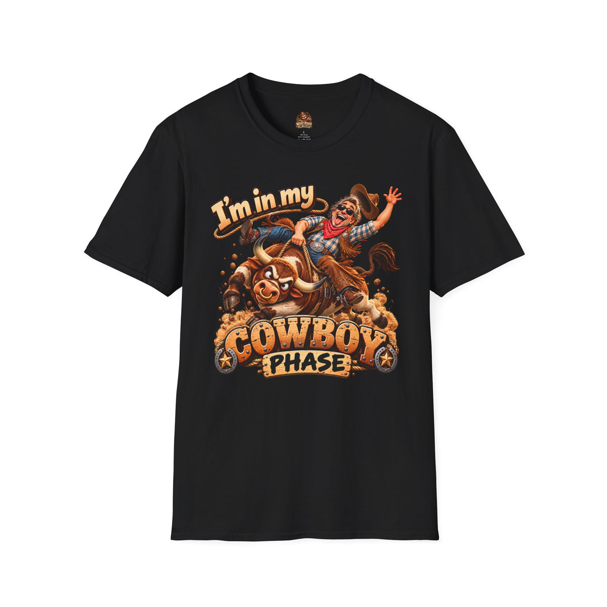 I’m in My Cowboy Phase Funny Bull Riding Graphic T-Shirt