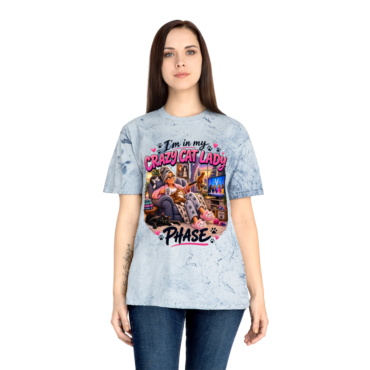 I’m in My Crazy Cat Lady Phase Funny Cat Mom Graphic T-Shirt
