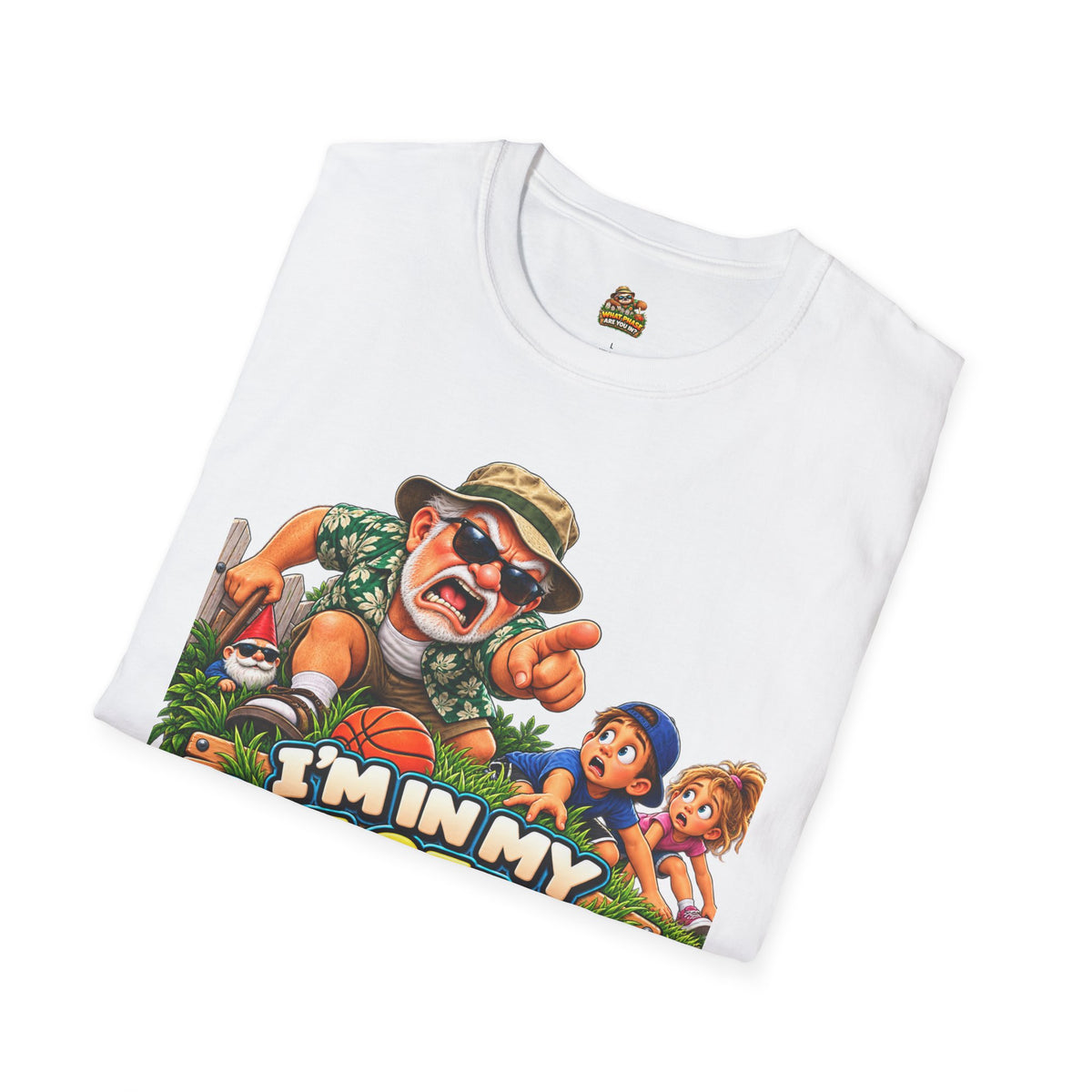 T-Shirt — "I'm in My Get Off My Lawn Phase" Funny Retro Gardening Tee