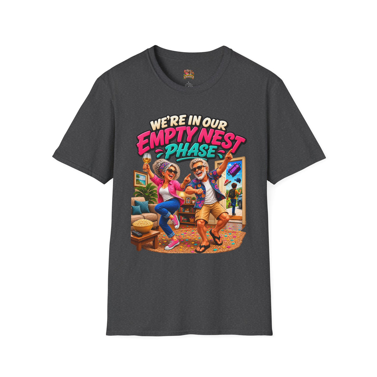Empty Nest Phase T-Shirt — Fun Retro Parents Retirement Celebration Tee
