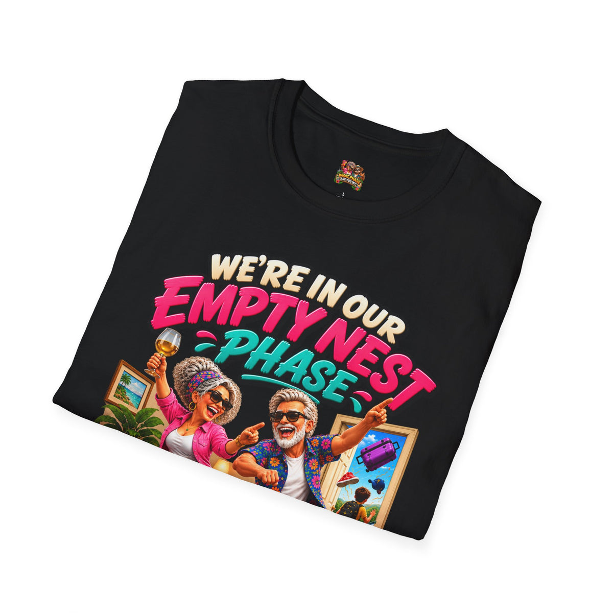 Empty Nest Phase T-Shirt — Fun Retro Parents Retirement Celebration Tee
