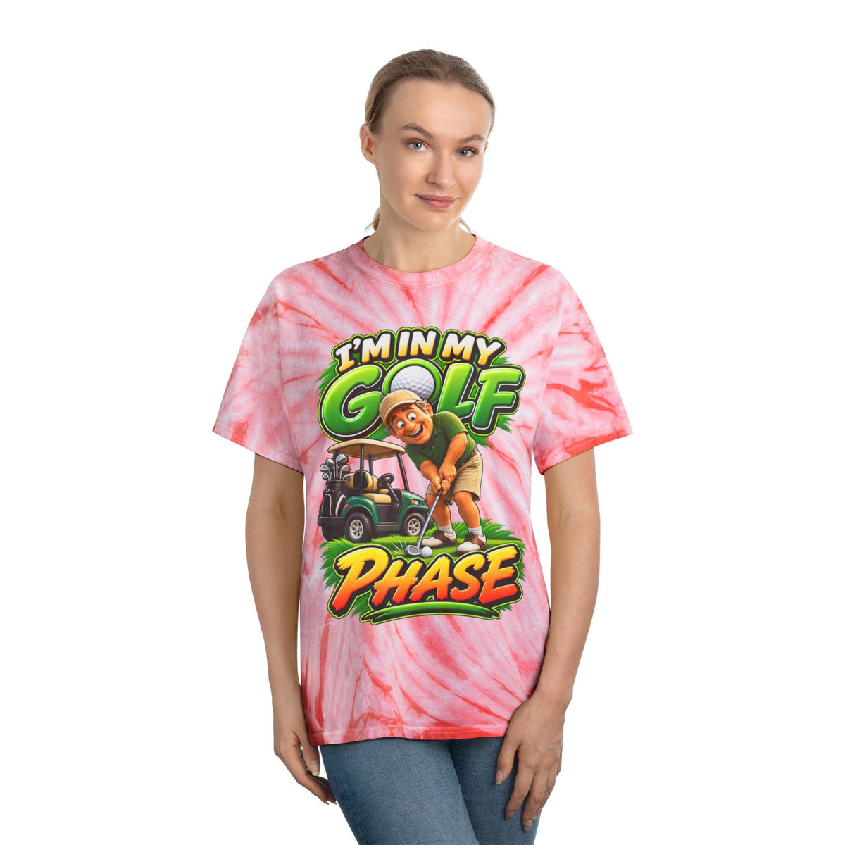 I'm In My Golf Phase Tie-Dye Tee — Funny Golfing Graphic Shirt