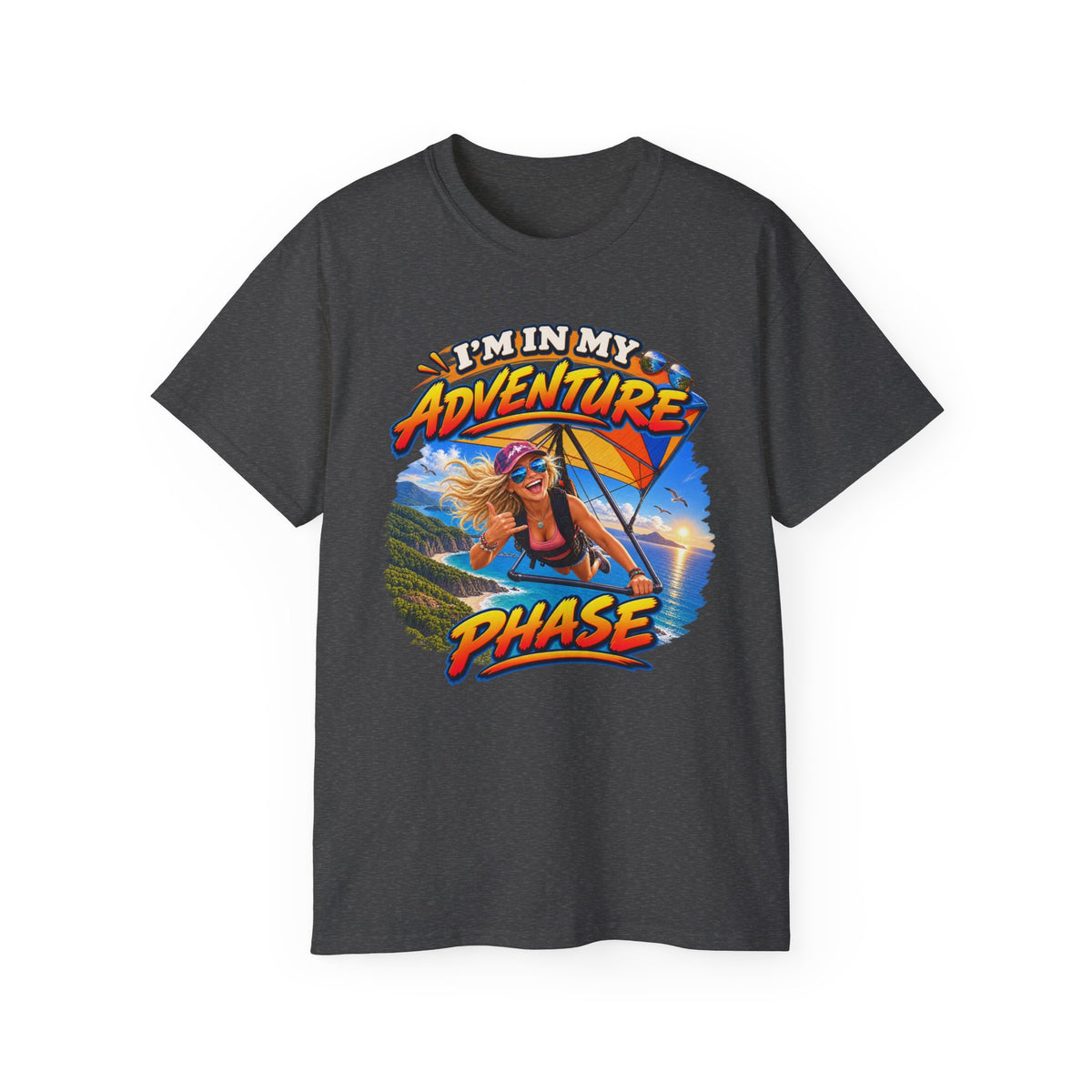 Adventure Phase Graphic Tee — "What Phase Are You In?" Beach Surf T-Shirt