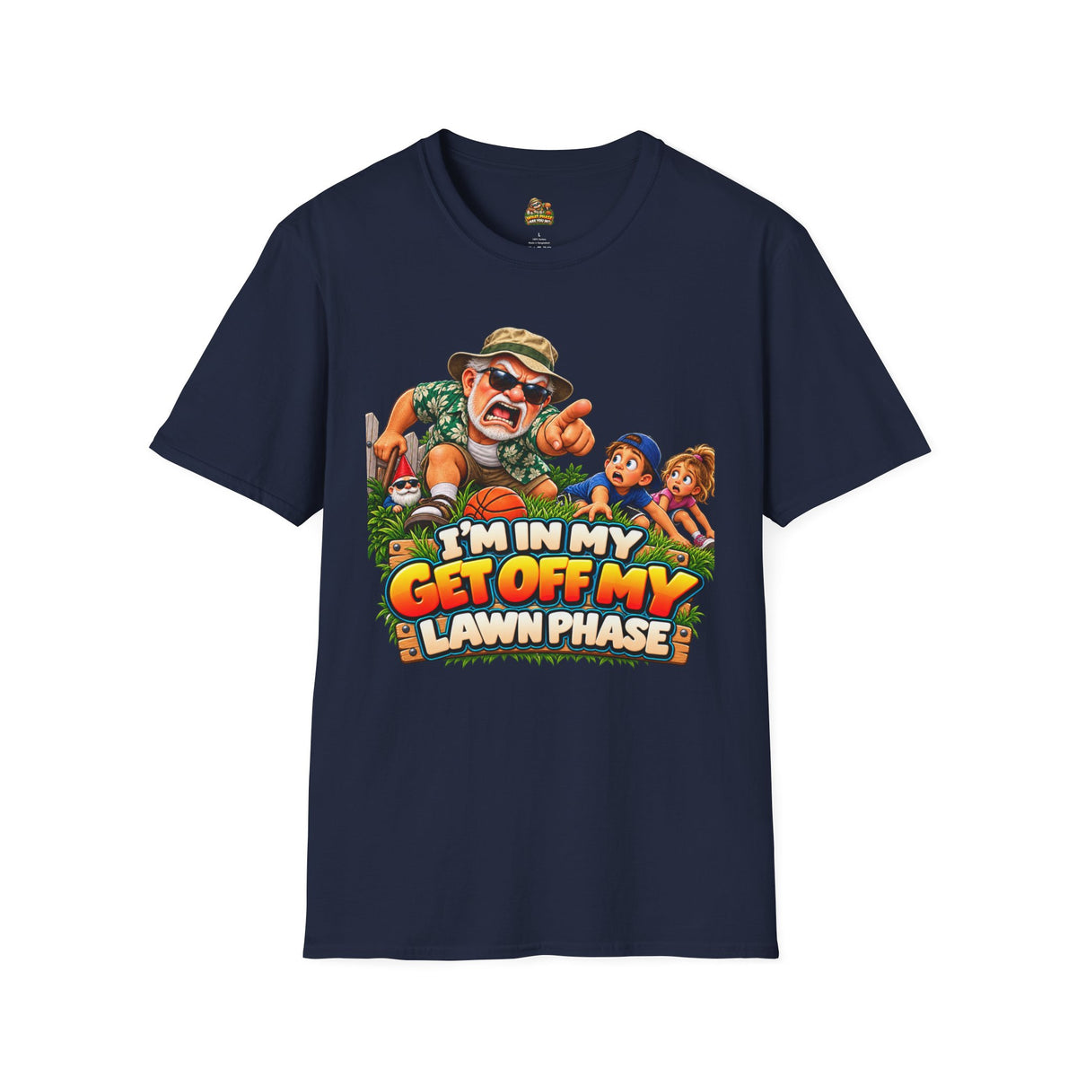 T-Shirt — "I'm in My Get Off My Lawn Phase" Funny Retro Gardening Tee