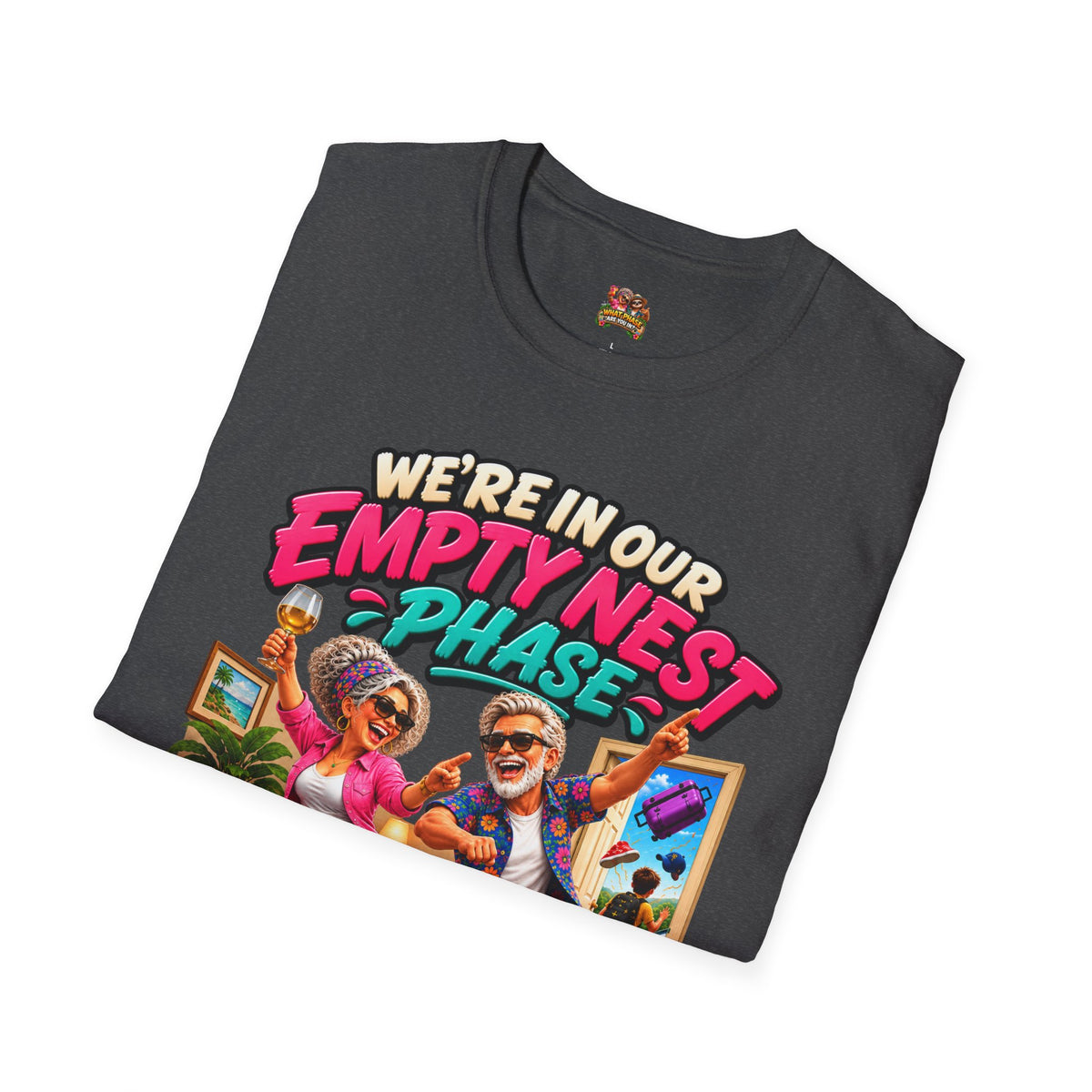Empty Nest Phase T-Shirt — Fun Retro Parents Retirement Celebration Tee