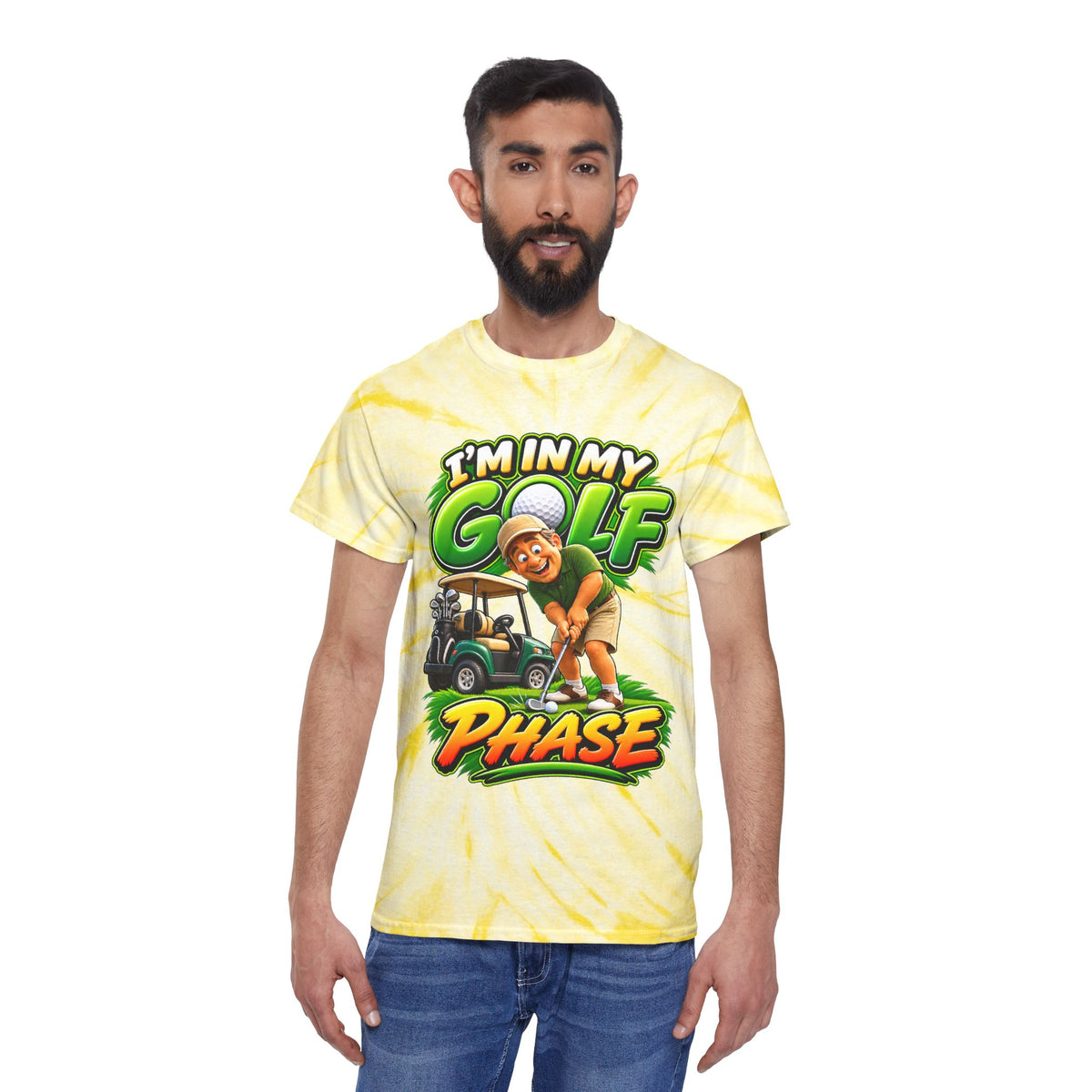 I'm In My Golf Phase Tie-Dye Tee — Funny Golfing Graphic Shirt