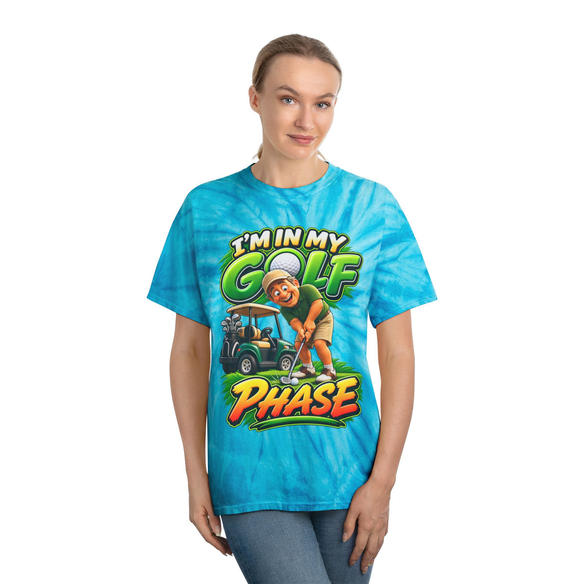I'm In My Golf Phase Tie-Dye Tee — Funny Golfing Graphic Shirt