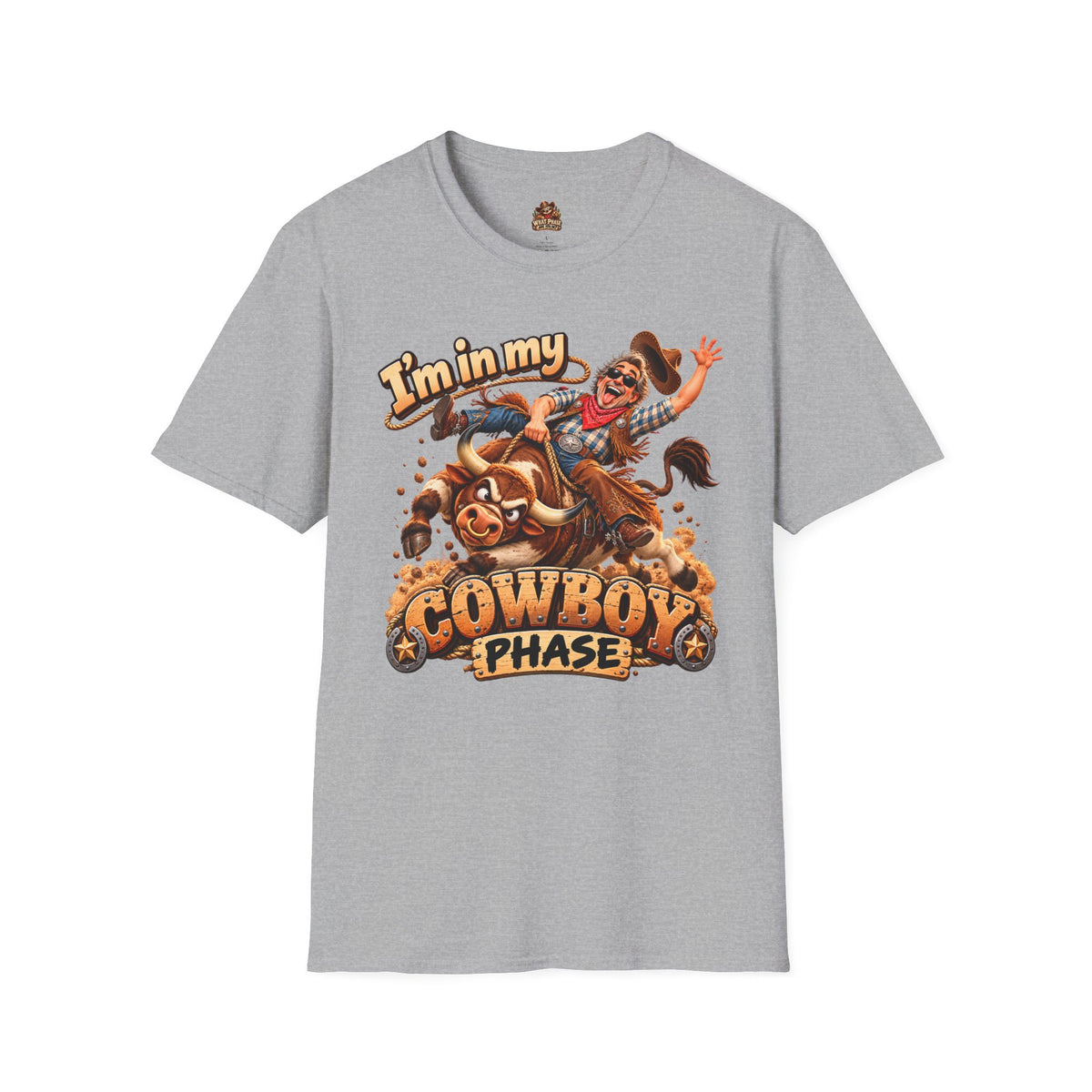 I’m in My Cowboy Phase Funny Bull Riding Graphic T-Shirt