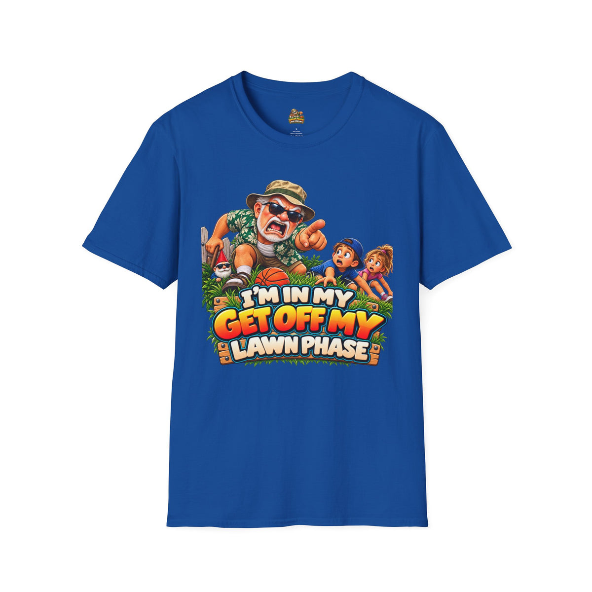 T-Shirt — "I'm in My Get Off My Lawn Phase" Funny Retro Gardening Tee
