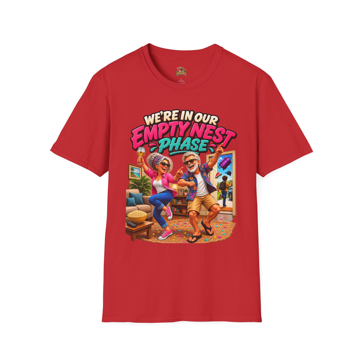 Empty Nest Phase T-Shirt — Fun Retro Parents Retirement Celebration Tee