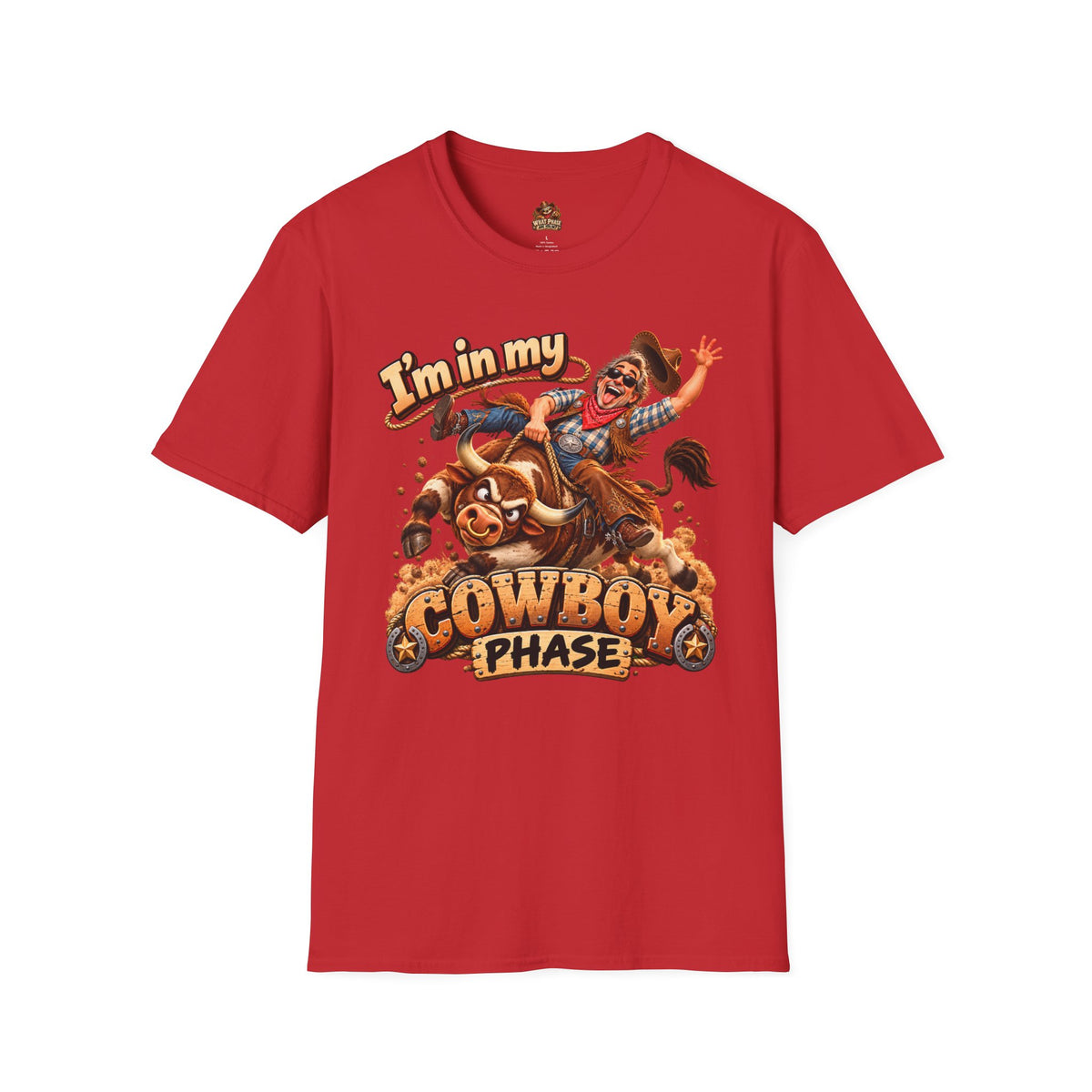 I’m in My Cowboy Phase Funny Bull Riding Graphic T-Shirt