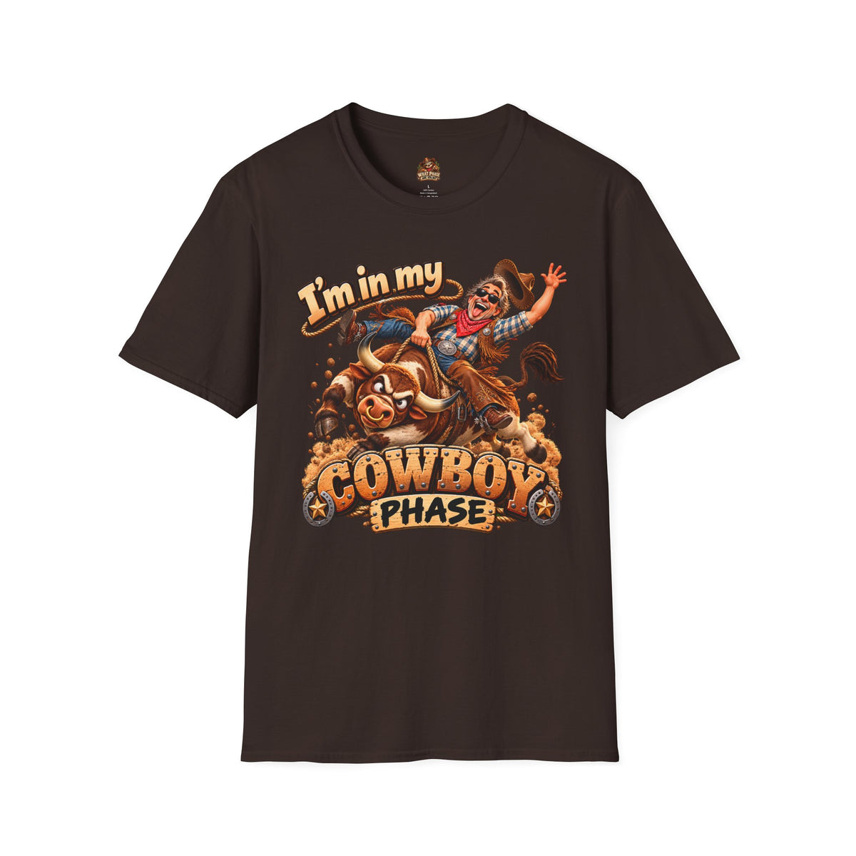 I’m in My Cowboy Phase Funny Bull Riding Graphic T-Shirt