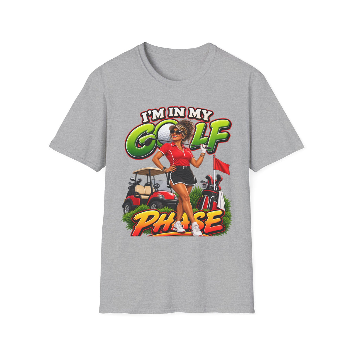 Golf T‑Shirt — "I’m In My Golf Phase" / "What Phase Are You In?" Retro Golf Graphic Tee