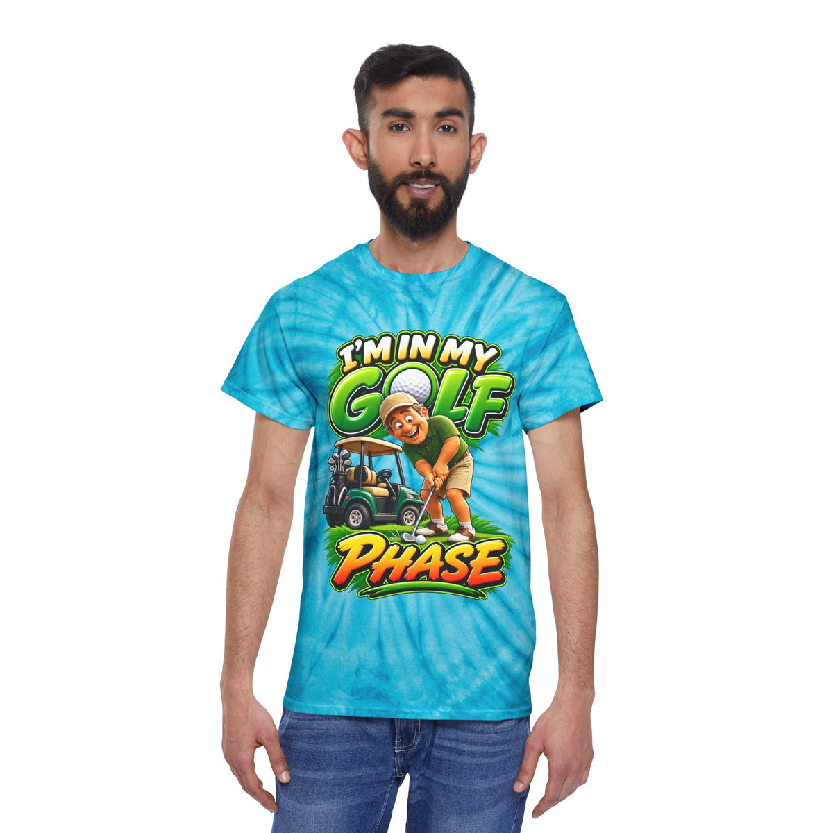 I'm In My Golf Phase Tie-Dye Tee — Funny Golfing Graphic Shirt