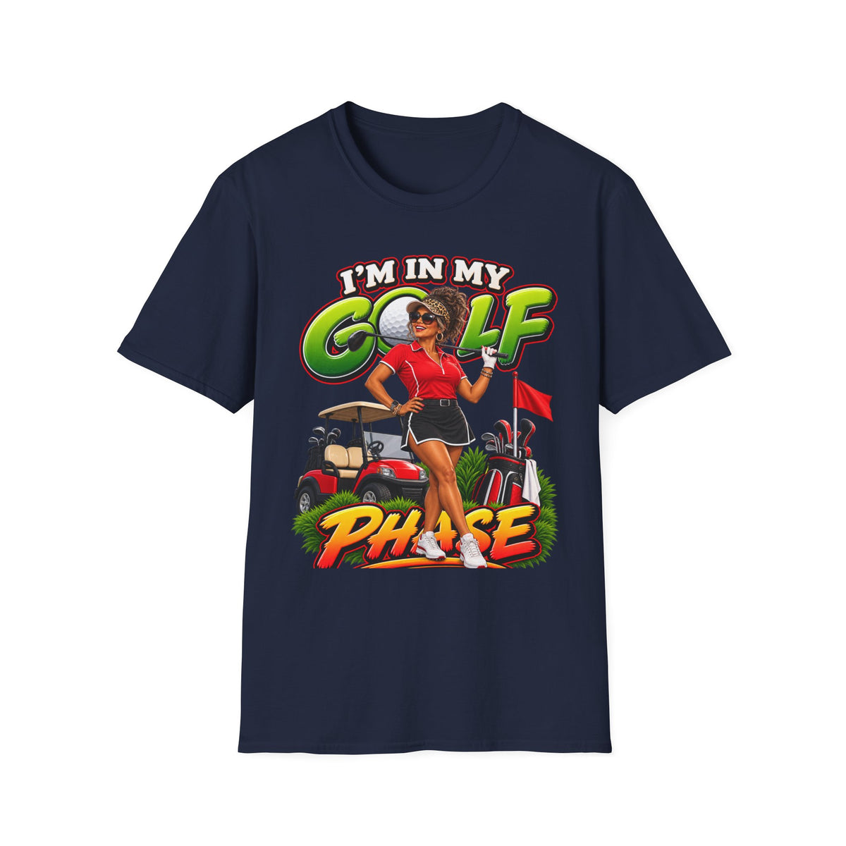 Golf T‑Shirt — "I’m In My Golf Phase" / "What Phase Are You In?" Retro Golf Graphic Tee