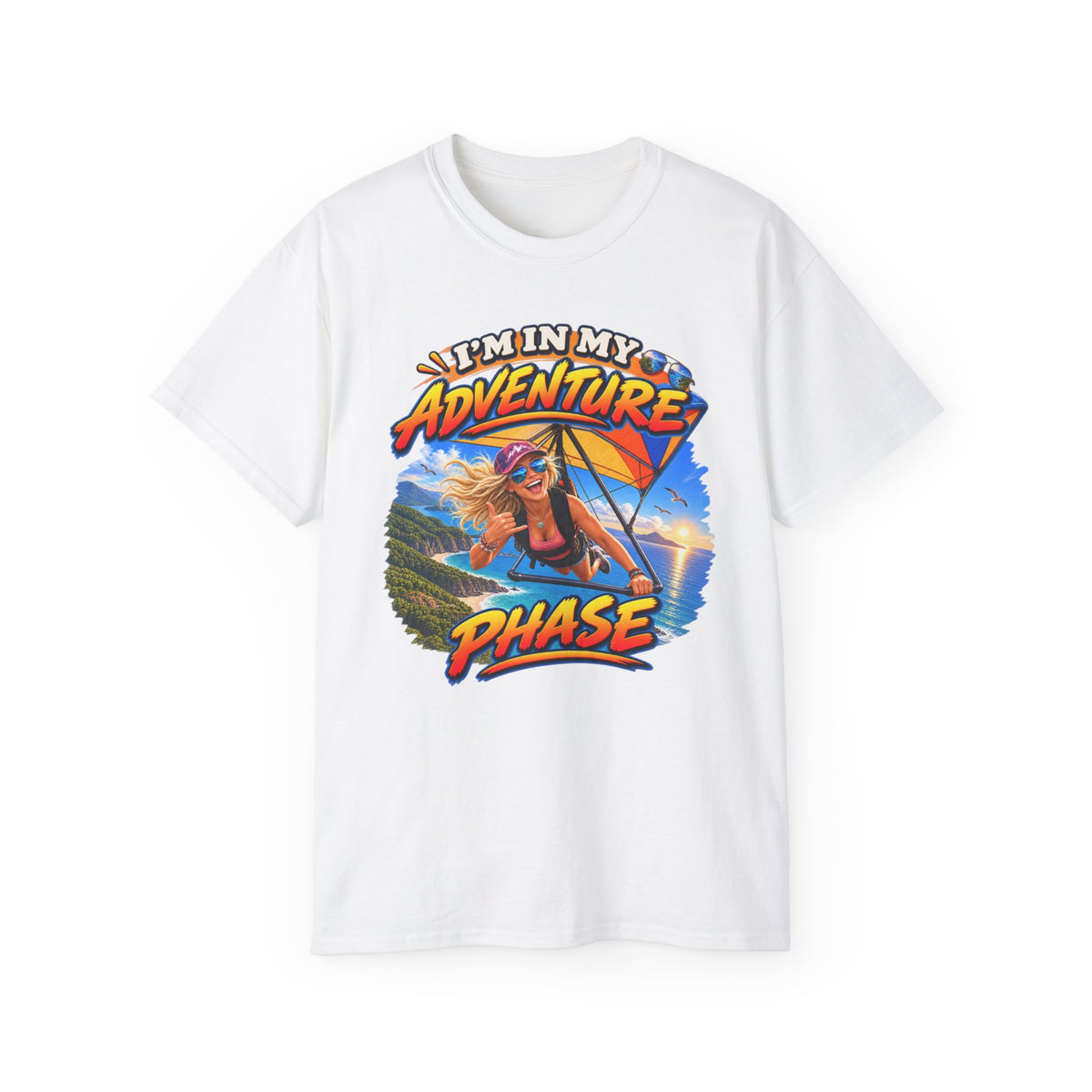Adventure Phase Graphic Tee — "What Phase Are You In?" Beach Surf T-Shirt