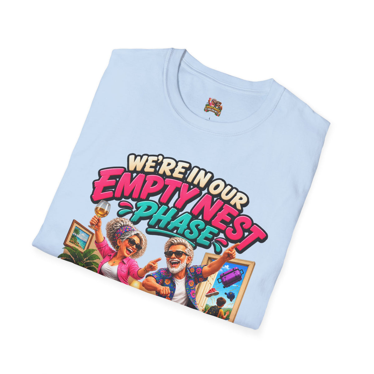 Empty Nest Phase T-Shirt — Fun Retro Parents Retirement Celebration Tee