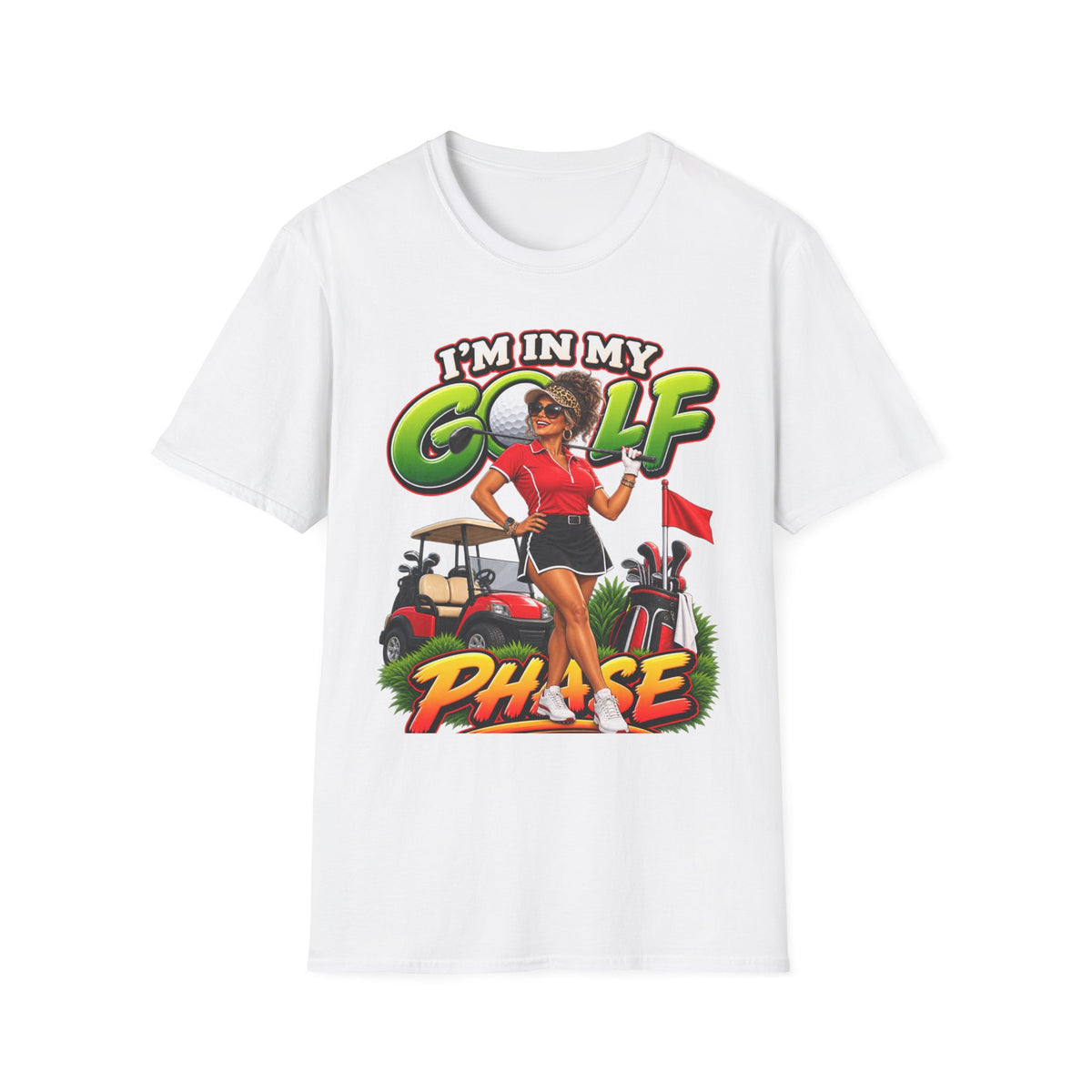 Golf T‑Shirt — "I’m In My Golf Phase" / "What Phase Are You In?" Retro Golf Graphic Tee